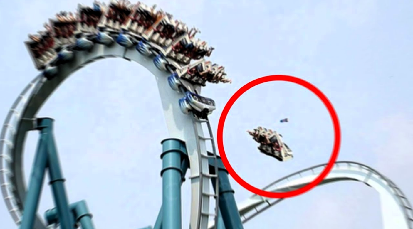 Horror-Unfall aus Freizeitpark gemeldet - 1 Todesopfer und 4 Verletzte Achterbahn entgleist!